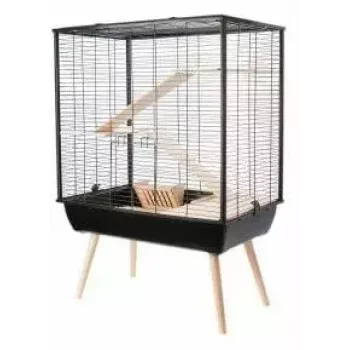 Narvas ZOLUX Neo Cozy Large Graužikams H80 juodas — metalinis/plastikinis narvas žiurkėms ir pelėms, H 80 cm, P 78 cm, G 48 cm