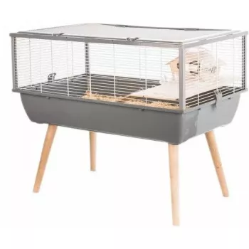 Graužikų narvas ZOLUX Neo Nigha H36 su 2 lygiais, plastikiniu padėklu, 780×480×360 mm, pilkas