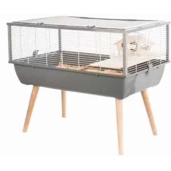 Graužikų narvas ZOLUX Neo Nigha H36 su 2 lygiais, plastikiniu padėklu, 780×480×360 mm, pilkas
