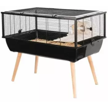 Narvas graužikams ZOLUX Neo Nigha small H36 juodas, medinis, W780×D360×H480 mm, su bėgimo ratu