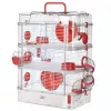 Narvelis graužikams ZOLUX Rody3 Trio – metalinis/plastikinis, 410×270×530 mm, 3 kg, su bėgimo ratu