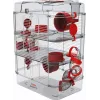 Narvelis graužikams ZOLUX Rody3 Trio – metalinis/plastikinis, 410×270×530 mm, 3 kg, su bėgimo ratu