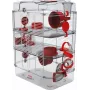 Narvelis graužikams ZOLUX Rody3 Trio – metalinis/plastikinis, 410×270×530 mm, 3 kg, su bėgimo ratu