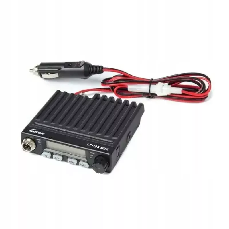 Automobilinis CB radijas Luiton LT-198, 40 AM/FM kanalų, 4 W, 12–24 V, juodas, su cigarečių degiklio kištuku