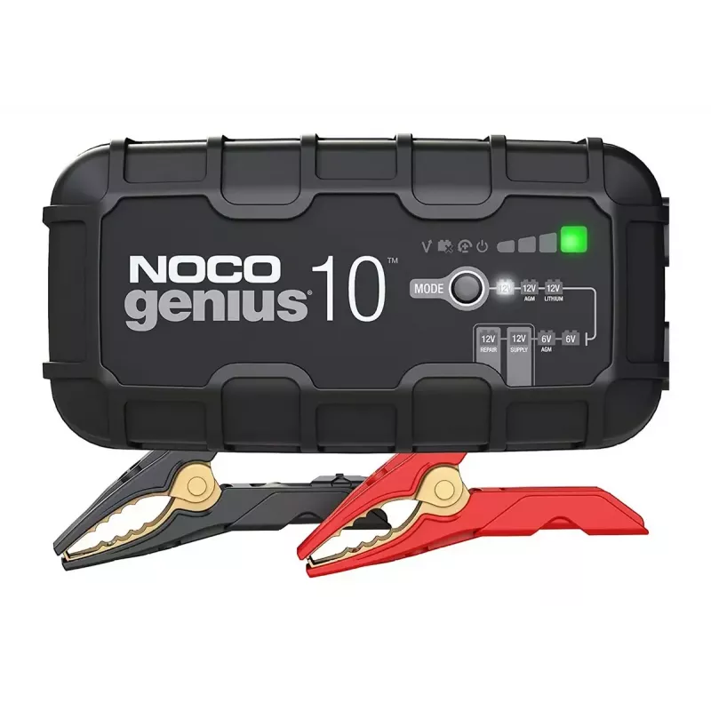 Automatinis akumuliatoriaus įkroviklis NOCO GENIUS10 EU 10 A 6V/12V su priežiūros ir desulfatavimo funkcijomis, 150 W, Li‑Ion/AGM/Gel, IPX atsparus vandeniui
