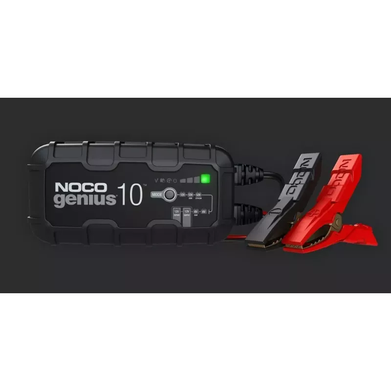 Automatinis akumuliatoriaus įkroviklis NOCO GENIUS10 EU 10 A 6V/12V su priežiūros ir desulfatavimo funkcijomis, 150 W, Li‑Ion/AGM/Gel, IPX atsparus vandeniui