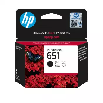 HP 651 Original Black Ink Advantage kasetė, juoda, 1 vnt., 600 puslapių