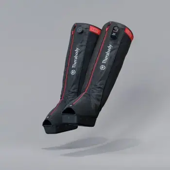 Kompresiniai batai Therabody Recovery Air Jetboots Pro Plus — viso ilgio, reguliarus, pneumatinis 20–100 mmHg, vibracija, LCD, įkraunami