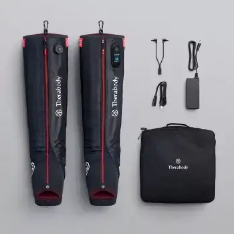 Kompresiniai batai Therabody Recovery Air Jetboots Pro Plus — viso ilgio, reguliarus, pneumatinis 20–100 mmHg, vibracija, LCD, įkraunami