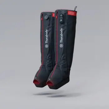 Kompresiniai batai Therabody Recovery Air Jetboots Pro Plus — viso ilgio, reguliarus, pneumatinis 20–100 mmHg, vibracija, LCD, įkraunami