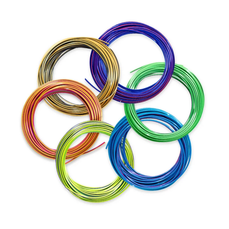 3Doodler FLOW-TRIFILLS 3D spausdinimo medžiaga Polilaktidas (PLA) Juoda, Mėlyna, Varis, Auksas, Žalia, Violetinė, Raudona 260 g