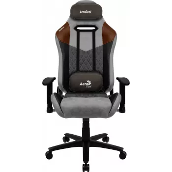 Universali žaidimų kėdė Aerocool DUKE AeroSuede, juoda, ruda, pilka