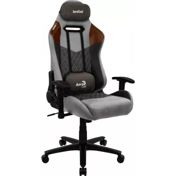 Universali žaidimų kėdė Aerocool DUKE AeroSuede, juoda, ruda, pilka