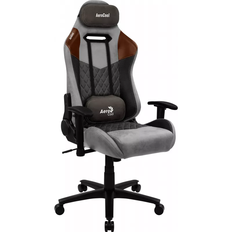 Universali žaidimų kėdė Aerocool DUKE AeroSuede, juoda, ruda, pilka