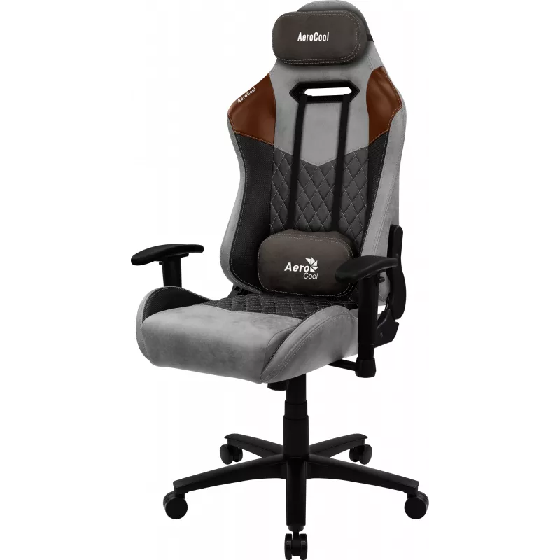 Universali žaidimų kėdė Aerocool DUKE AeroSuede, juoda, ruda, pilka