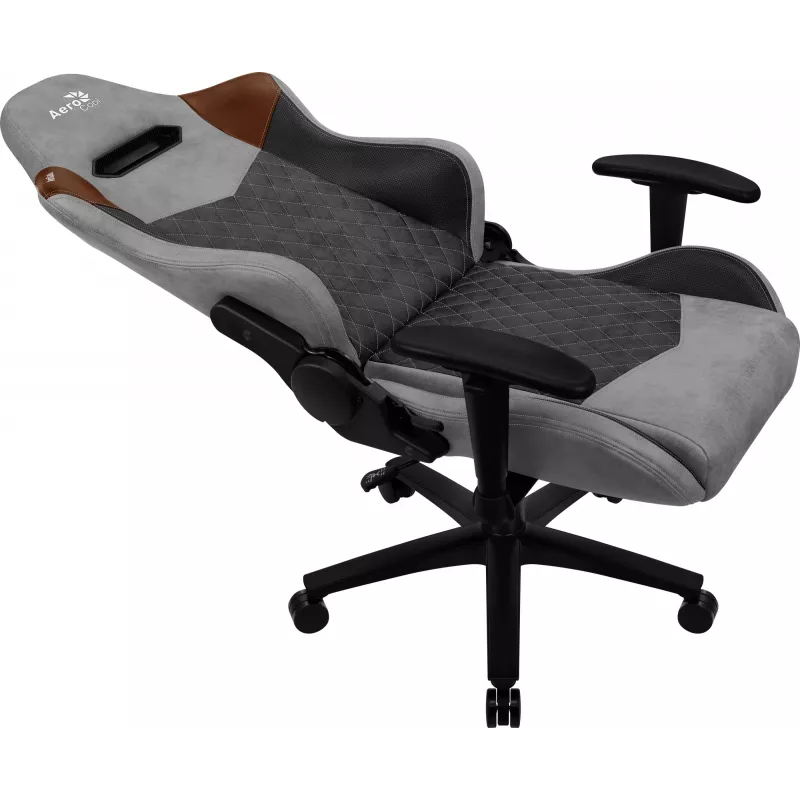 Universali žaidimų kėdė Aerocool DUKE AeroSuede, juoda, ruda, pilka