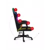Žaidimų kėdė Huzaro FORCE 4.4 RGB Black – audeklinis kaušinis sėdėjimas, max 130 kg, reguliuojama atlošas, aukštis 115–125 cm, RGB apšvietimas