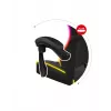 Žaidimų kėdė Huzaro FORCE 4.4 RGB Black – audeklinis kaušinis sėdėjimas, max 130 kg, reguliuojama atlošas, aukštis 115–125 cm, RGB apšvietimas
