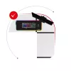 Kampinis žaidimų stalas Huzaro Hero 6.3 Baltas L-formos anglies pluošto viršus 1540×1170×740 mm