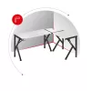 Kampinis žaidimų stalas Huzaro Hero 6.3 Baltas L-formos anglies pluošto viršus 1540×1170×740 mm