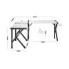 Kampinis žaidimų stalas Huzaro Hero 6.3 Baltas L-formos anglies pluošto viršus 1540×1170×740 mm