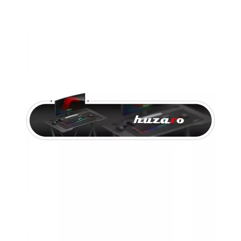 Žaidimų stalas Huzaro Hero 1.4 Black tiesus stačiakampis MDF viršus 1000x500x750 mm
