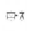Žaidimų stalas Huzaro Hero 1.4 Black tiesus stačiakampis MDF viršus 1000x500x750 mm