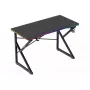 Gaminimo stalas Huzaro Hero 1.7 RGB Black – tiesus ergonomiškas stalas 1200×600 mm, 750 mm aukštis, LED, puodelio laikiklis, ausinių kablys