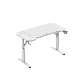 Žaidimų kėdė huzaro Hero 2.6 White – ergonomiška aukštu atlošu reguliuojamo aukščio sukamoji sėdynė su puodelių laikikliu ir ausinių kabliuku