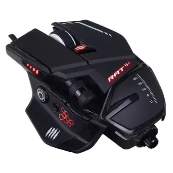 Žaidimų pelė Mad Catz R.A.T. 6+ USB Type-A, dešinei rankai, 12 000 DPI, 11 mygtukų, juoda, laidinė