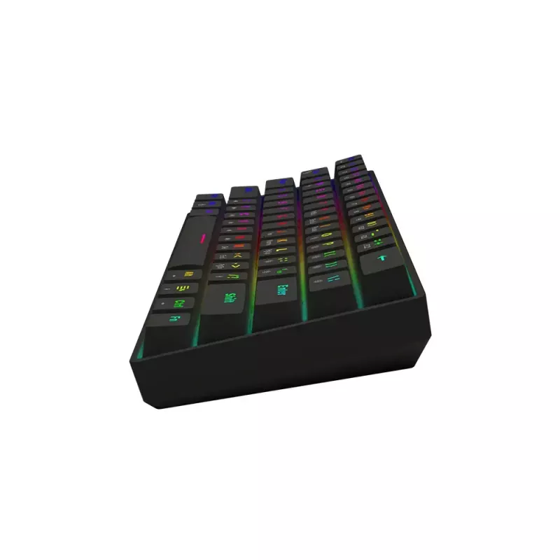 Mechaninė žaidimų klaviatūra SAVIO BLACKOUT X2 BLUE, 61 klavišas 60% USB-C atjungiamas laidas, RGB LED, Outemu Blue jungikliai, N-key rollover