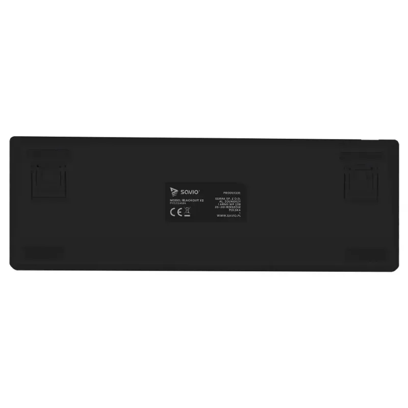 Mechaninė žaidimų klaviatūra SAVIO BLACKOUT X2 BLUE, 61 klavišas 60% USB-C atjungiamas laidas, RGB LED, Outemu Blue jungikliai, N-key rollover