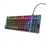 Trust GXT 833 Thado žaidimų klaviatūra, USB, tenkeyless, juoda, sidabrinė