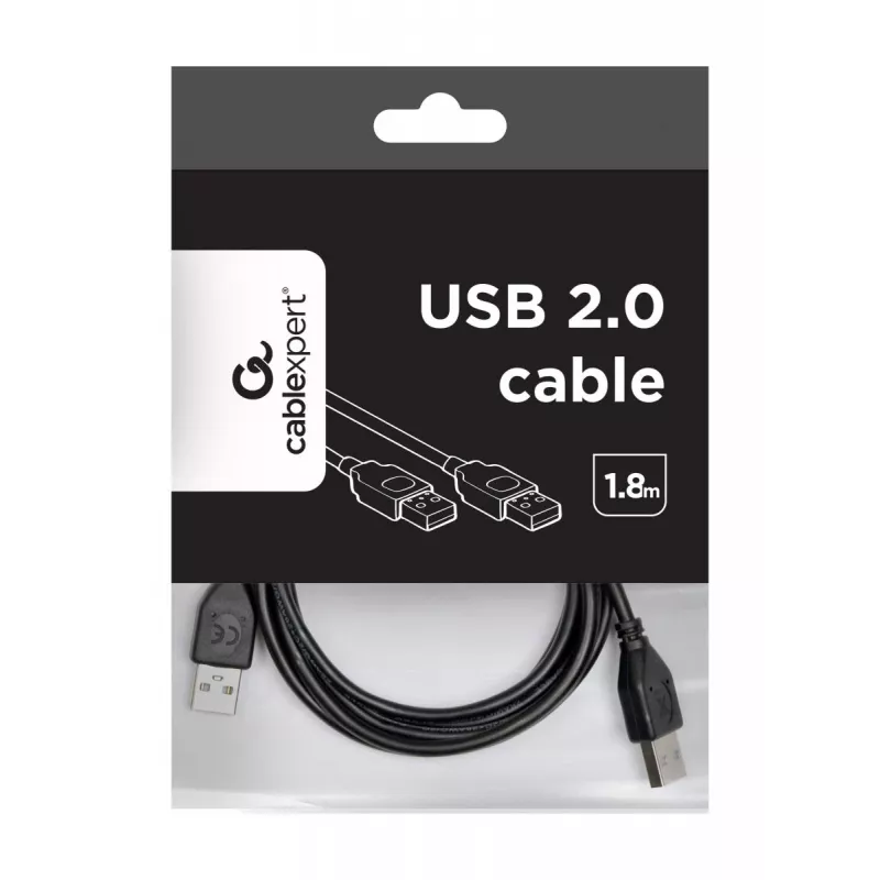 Gembird CCP-USB2-AMAM-6 USB 2.0 AM–AM jungiamasis kabelis, 1,8 m, juodas