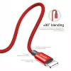 USB-A į Lightning laidas Baseus Yiven 1,8 m, 2 A išėjimas, raudonas, termoplastinio elastomero apvalkalas