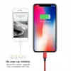 USB-A į Lightning laidas Baseus Yiven 1,8 m, 2 A išėjimas, raudonas, termoplastinio elastomero apvalkalas