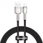 BASEUS Fast Charge Cafule duomenų perdavimo laidas - USB Type-A į Lightning - 480Mbps (2,4A PD) - 1m - Juodas