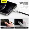 BASEUS Fast Charge Cafule duomenų perdavimo laidas - USB Type-A į Lightning - 480Mbps (2,4A PD) - 1m - Juodas