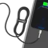BASEUS Fast Charge Cafule duomenų perdavimo laidas - USB Type-A į Lightning - 480Mbps (2,4A PD) - 1m - Juodas