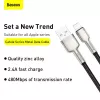 BASEUS Fast Charge Cafule duomenų perdavimo laidas - USB Type-A į Lightning - 480Mbps (2,4A PD) - 1m - Juodas