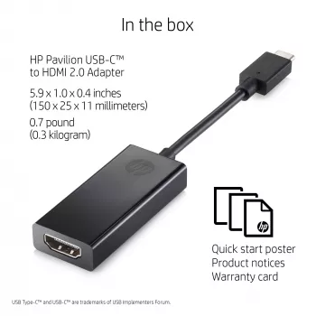 HP 2PC54AA USB-C į HDMI adapteris