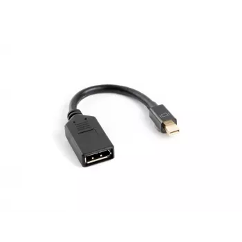 Lanberg AD-0003-BK Mini DisplayPort į DisplayPort adapterio kabelis, 0.12 m, juodas