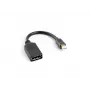 Lanberg AD-0003-BK Mini DisplayPort į DisplayPort adapterio kabelis, 0.12 m, juodas
