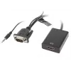LANBERG vaizdo kabelio adapteris HDMI A tipo (standartinis) į VGA (D-Sub) 0,2 m juodas