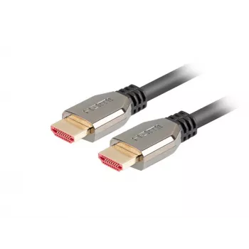 LANBERG HDMI laidas - M/M v2.1 8K 60Hz - 0,5 m juodas