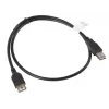 USB A – USB A laidas LANBERG CA-USBE-10CC-0007-BK, USB 2.0, 0,7 m, juodas