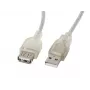 USB ilginamasis kabelis LANBERG CA-USBE-12CC-0018-TR 1,8 m USB 2.0 A-A permatomas