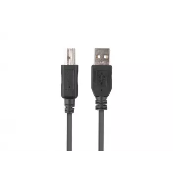 LANBERG USB-A(m)->USB-B(m) 2.0 kabelis 1m Juodas Ferito žiedas