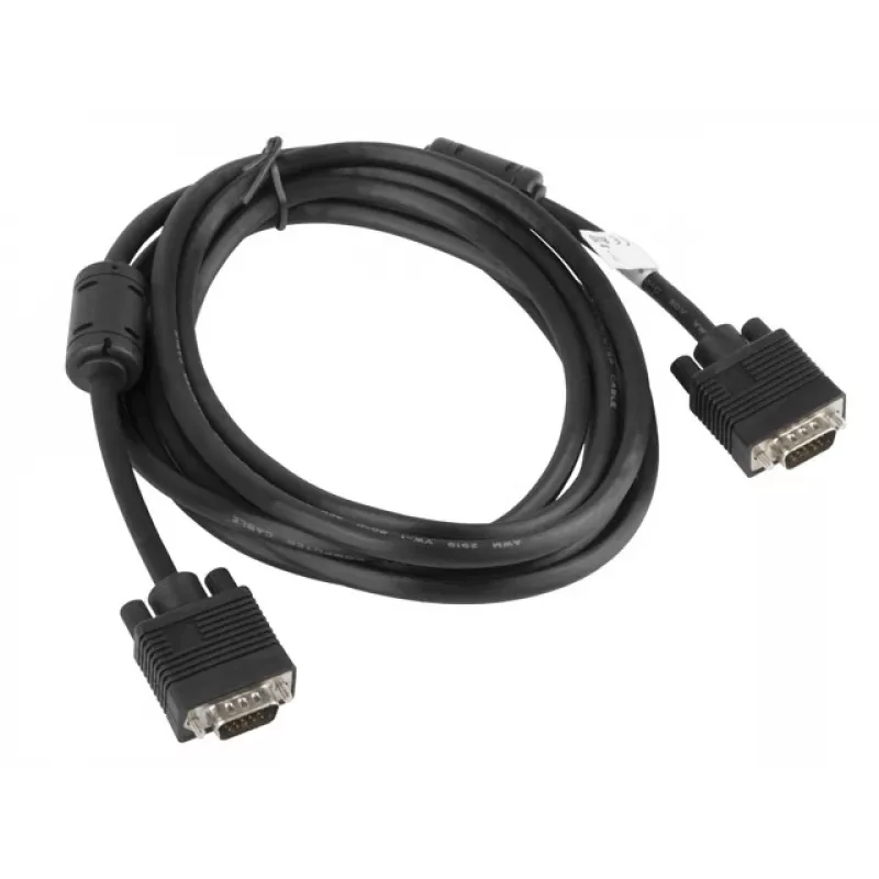 LANBERG VGA M/m laidas Dvigubai ekranuotas Feritas 3m Juodas