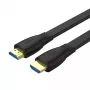 HDMI kabelis Unitek C11063BK-2M 2 m, HDMI 2.0, 18 Gbit/s, 4K@60Hz, ARC, plokščias juodas